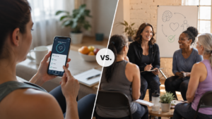 Home app based vs in person support