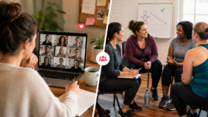Home online weight loss communities vs in person support
